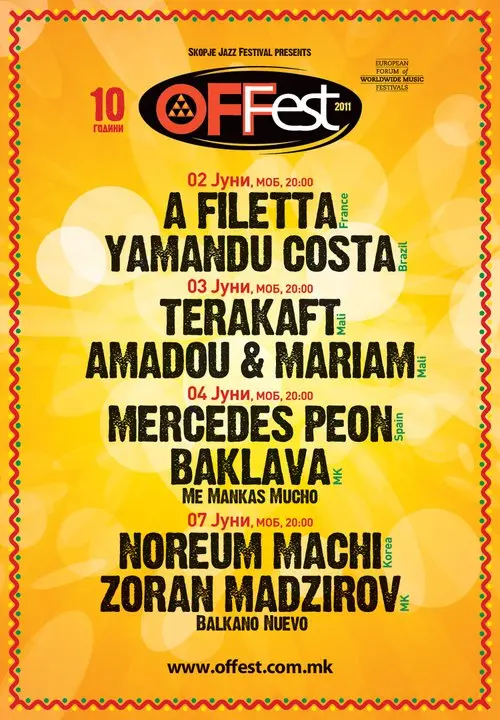 OFFest 2011 à Skopje du 02 au 07 juin 2011