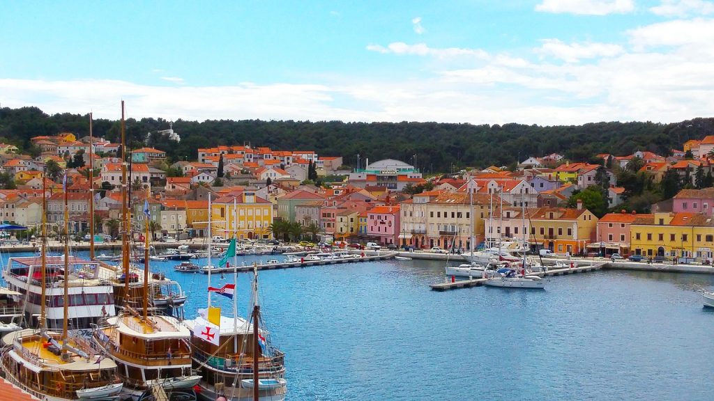 Vue panoramique de l’île de Lošinj en Croatie