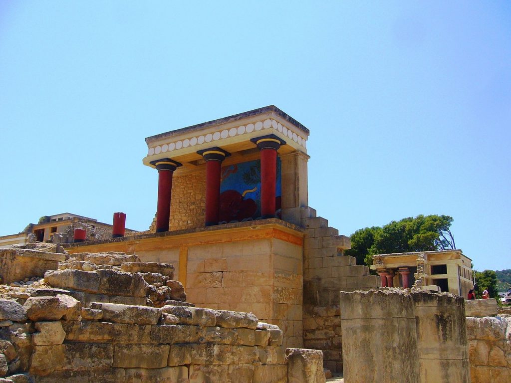 Ruines du palais de Cnossos en Crète, site majeur de la civilisation minoenne