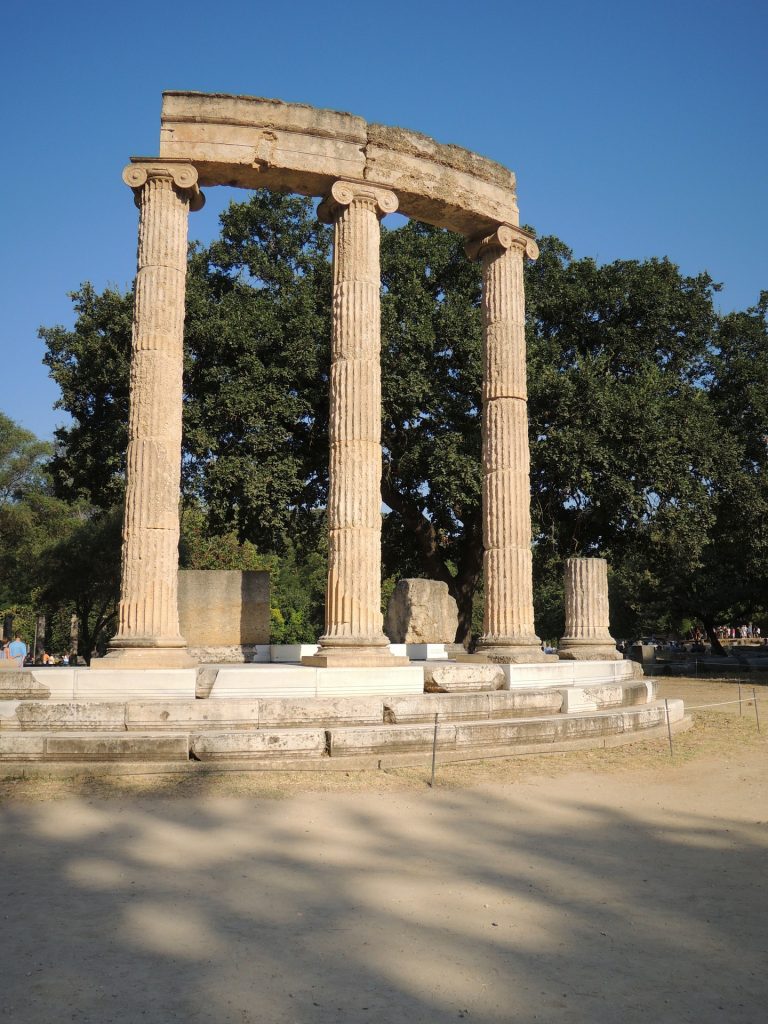 Ruines antiques du site d'Olympie en Grèce, berceau des Jeux Olympiques