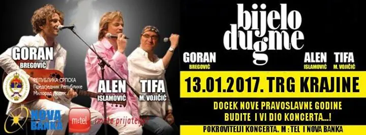 Banja Luka : Le groupe « Bijelo dugme » pour fêter le nouvel an Orthodoxe